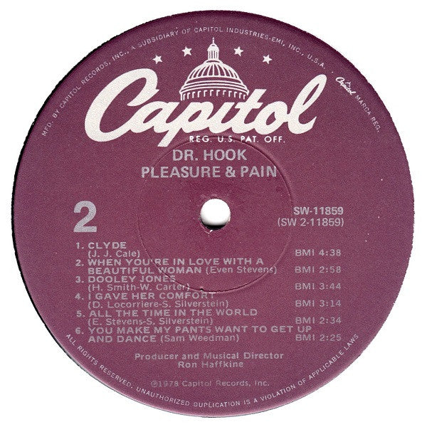 Dr. Hook - Pleasure & Pain - LP 4