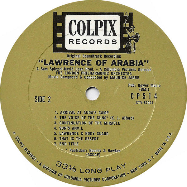Maurice Jarre With The London Philharmonic Orchestra - Original Soundtrack Recording: Lawrence Of Arabia - LP 4