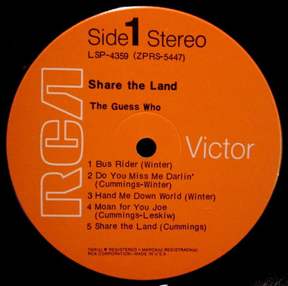 The Guess Who - Share The Land - LP 4