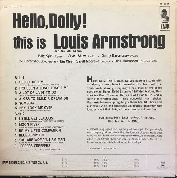 Louis Armstrong - Hello, Dolly! - LP 2