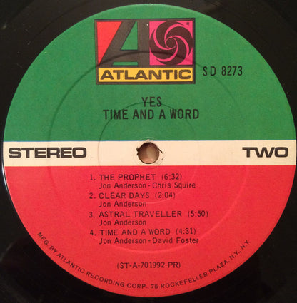 Yes - Time And A Word - LP 3