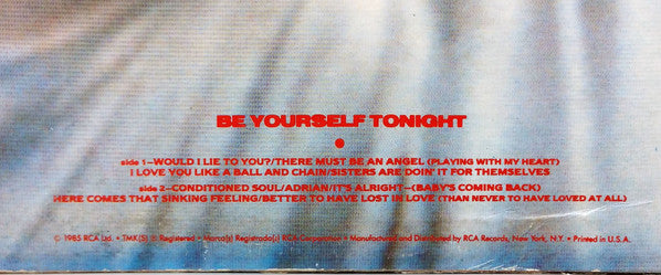 Eurythmics - Be Yourself Tonight - LP 5