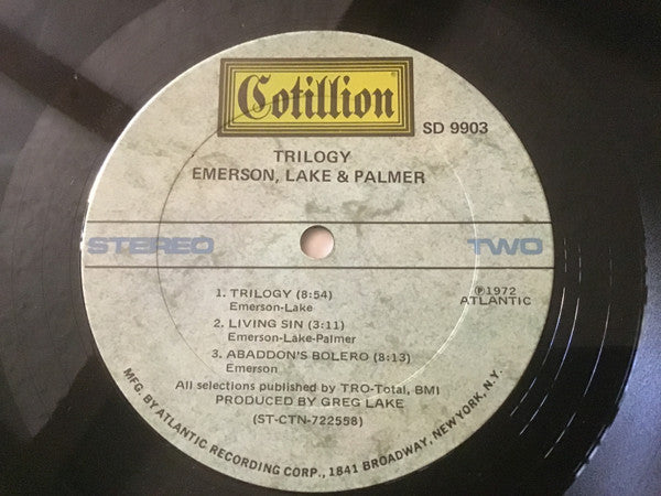 Emerson, Lake & Palmer - Trilogy - LP 2