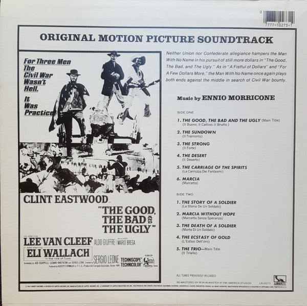 Ennio Morricone - The Good, The Bad And The Ugly (Original Motion Picture Soundtrack - LP 2