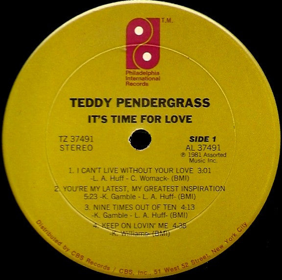 Teddy Pendergrass - It's Time For Love - LP 3