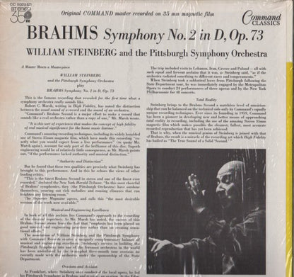 Brahms, William Steinberg and the Pittsburgh Symphony Orchestra - Symphony No. 2 In D, Opus 73 - LP 3