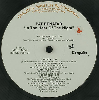 Pat Benatar - In The Heat Of The Night - LP 4