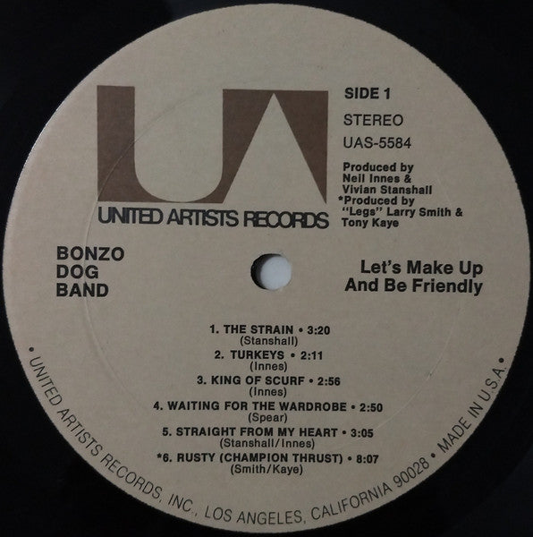 Bonzo Dog Band - Let's Make Up And Be Friendly - LP 3