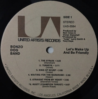 Bonzo Dog Band - Let's Make Up And Be Friendly - LP 3