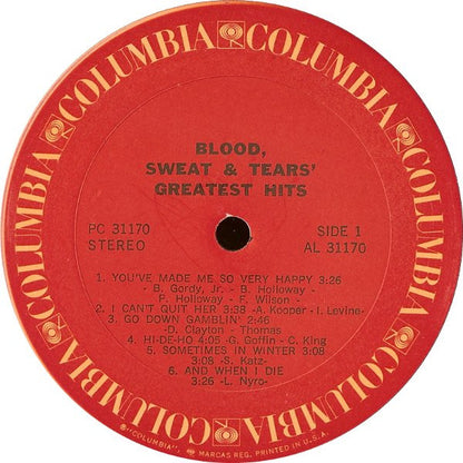 Blood, Sweat & Tears* - Blood, Sweat & Tears Greatest Hits - Vinyl, LP, Compilation, Reissue 3