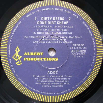 AC/DC - Dirty Deeds Done Dirt Cheap - LP 4