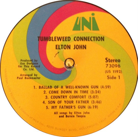 Elton John - Tumbleweed Connection - Vinyl, LP, Album, Stereo
