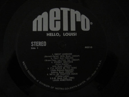 Louis Armstrong - Hello, Louis! - LP 3