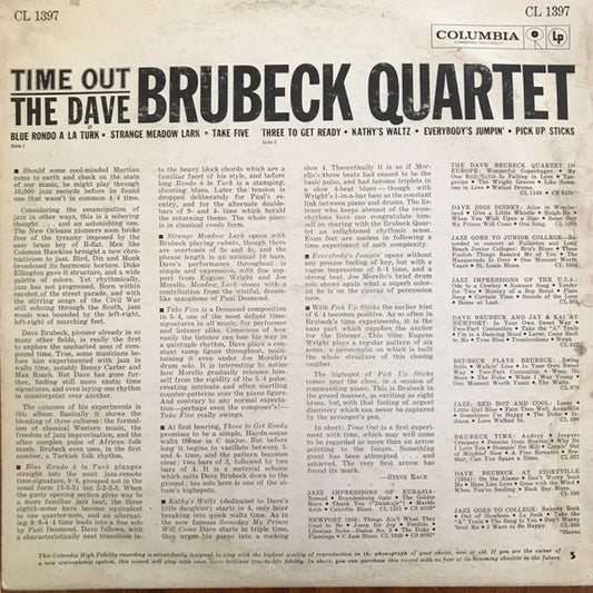 The Dave Brubeck Quartet - Time Out - LP 2