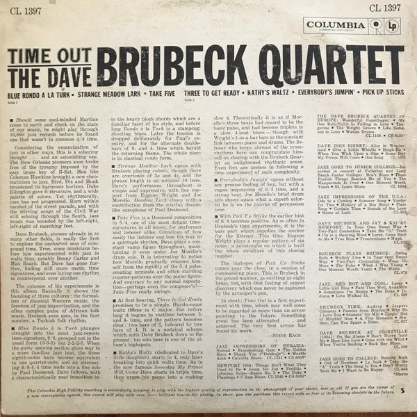 The Dave Brubeck Quartet - Time Out - LP 2