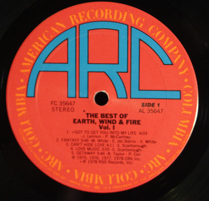 Earth, Wind & Fire - The Best Of Earth Wind & Fire Vol. I - LP 3