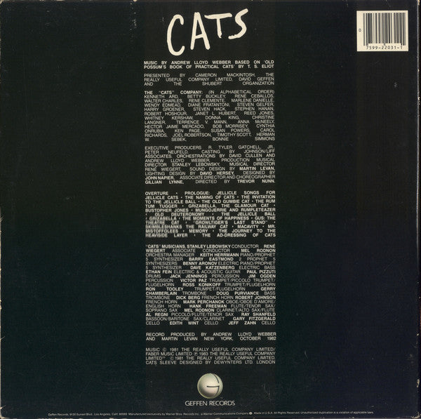 Andrew Lloyd Webber - Cats - Complete Original Broadway Cast Recording - LP 4