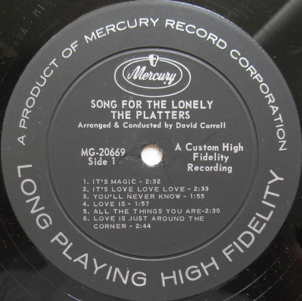 The Platters - Song For The Lonely - Vinyl, LP, Album, Mono 3