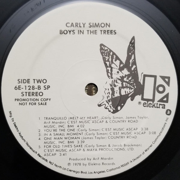 Carly Simon - Boys In The Trees - LP 3