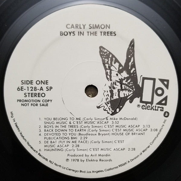 Carly Simon - Boys In The Trees - LP 2