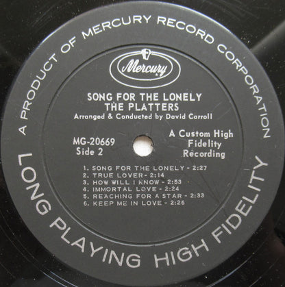 The Platters - Song For The Lonely - Vinyl, LP, Album, Mono 4