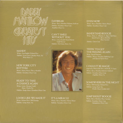 Barry Manilow - Greatest Hits - LP 2