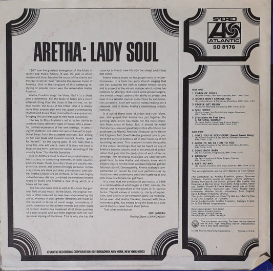 Aretha Franklin - Lady Soul - LP 2