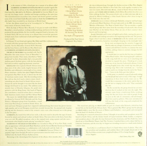 Paul Simon - Graceland - LP 2