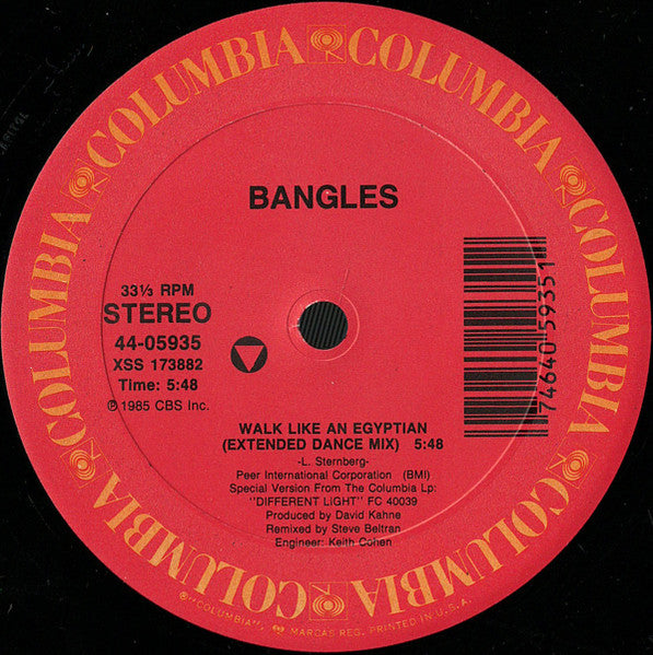 Bangles - Walk Like An Egyptian - 12" 3