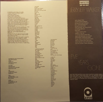 Jerry Jeff Walker - Five Years Gone - Vinyl, LP, Album, Stereo 7