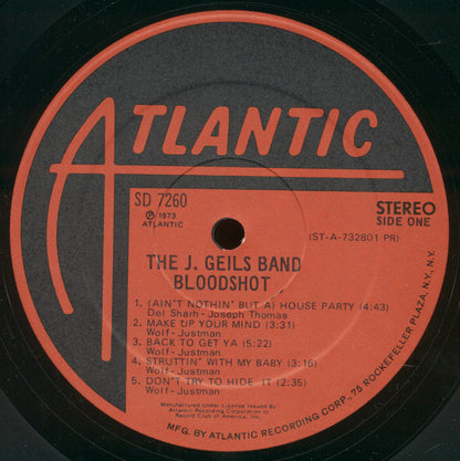 The J. Geils Band - Bloodshot - LP 3