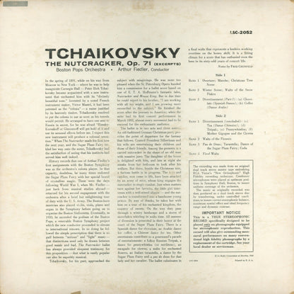 Tchaikovsky, Boston Pops Orchestra · Arthur Fiedler - The Nutcracker Excerpts - LP 2