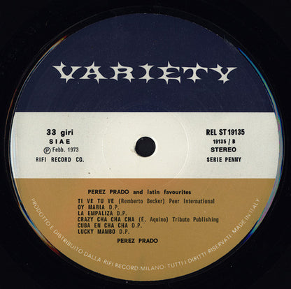 Perez Prado - Perez Prado And Latin Favourites - LP 4