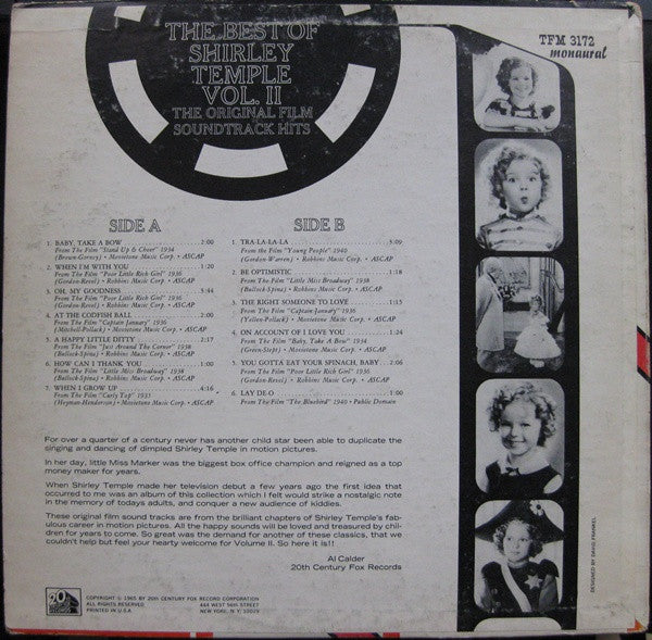 Shirley Temple - The Best Of Shirley Temple Vol. ll - LP 2