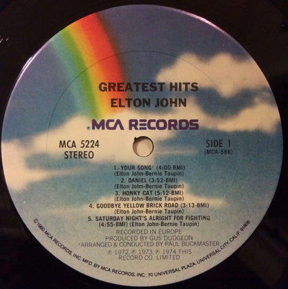 Elton John - Greatest Hits - LP 3