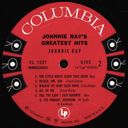 Johnnie Ray - Johnnie Ray's Greatest Hits - LP 4