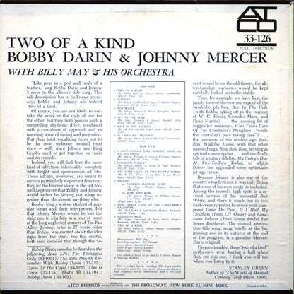 Bobby Darin & Johnny Mercer With Billy May And His Orchestra - Two Of A Kind - LP 2