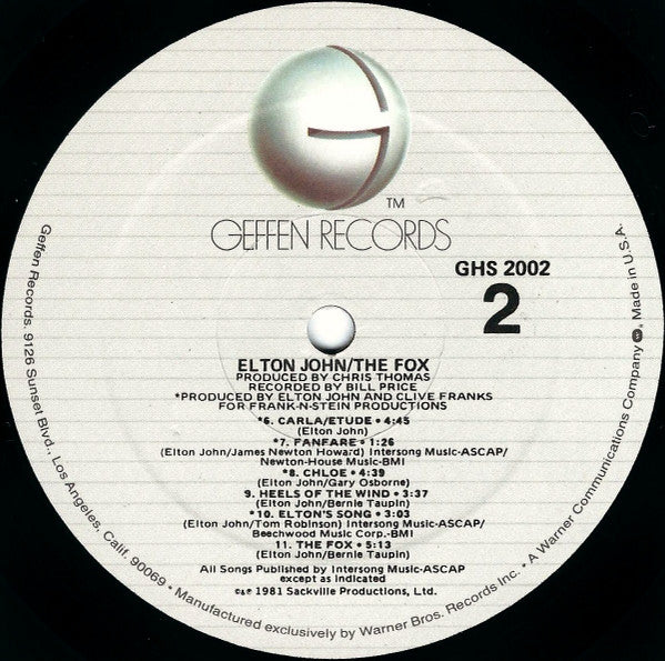 Elton John - The Fox - LP 4