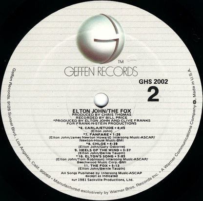 Elton John - The Fox - LP 4