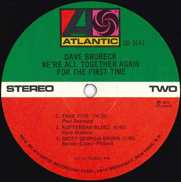 Dave Brubeck - We're All Together Again For The First Time - LP 4