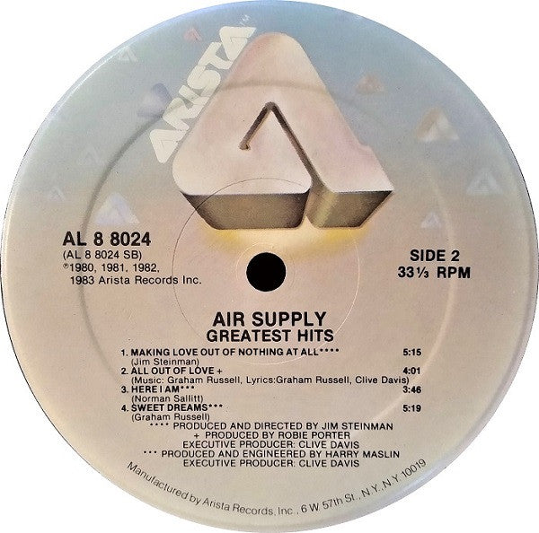 Air Supply - Greatest Hits - LP 4