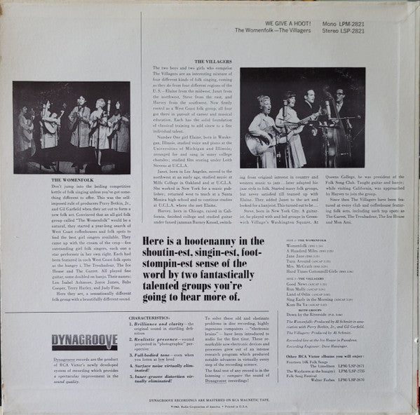 The Womenfolk, The Villagers - We Give A Hoot! - LP 2