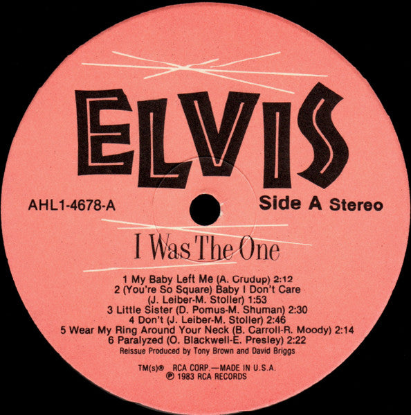 Elvis Presley - I Was The One - LP 3