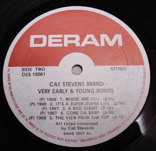 Cat Stevens - Very Young And Early Songs - Vinyl, LP, Compilation 4