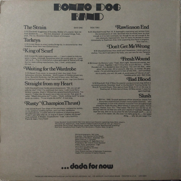 Bonzo Dog Band - Let's Make Up And Be Friendly - LP 2