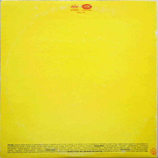 The Steve Miller Band* - Brave New World - Vinyl, LP, Album, Repress 3
