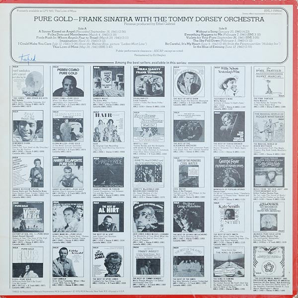 Frank Sinatra With The Tommy Dorsey Orchestra - Pure Gold - LP 2