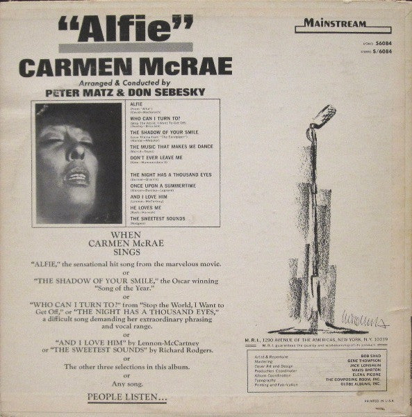 Carmen McRae - Alfie - LP 2