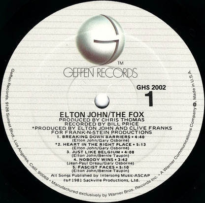 Elton John - The Fox - LP 3