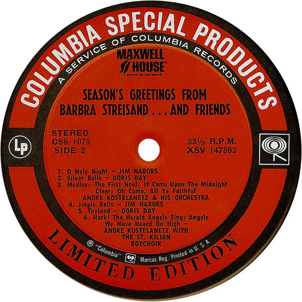 Barbra Streisand - Season's Greetings From Barbra Streisand...And Friends - LP 4